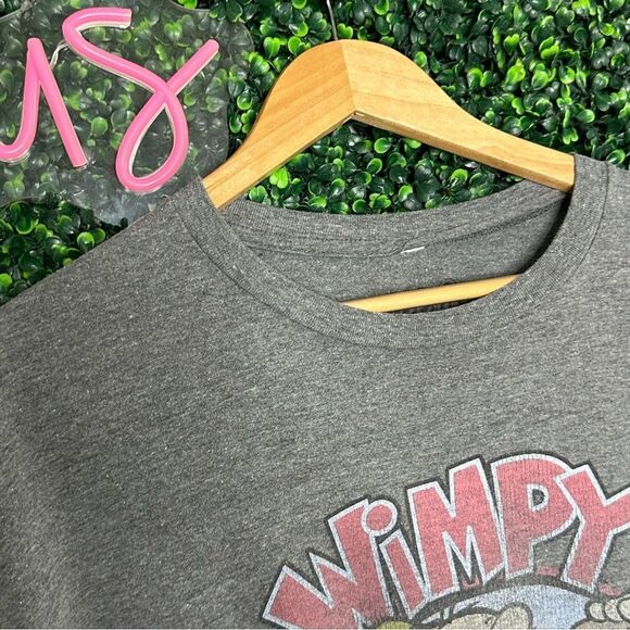 Wimpy Big Buns Cannot Lie Grey Graphic Burger Tee Shirt Sz 2XL - Picture 3 of 5